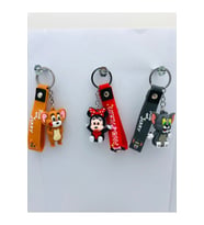 Minnie Mouse,tom Cat Ve Jerry 3 Adet 3d Silikon Anahtarlık Oyuncak Ve Çanta Aksesuarı
