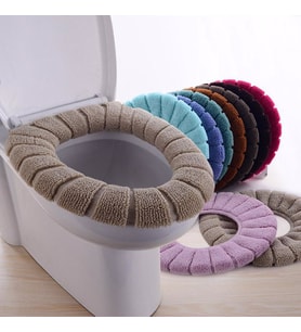 Yumuşak Yıkanabilir Klozet Kapak Kılıf Banyo Aksesuarları (Mavi)