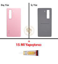 Infinix Hot 50 Pro Plus Pembe Uyumlu Arka Kapak + B7000 Yapıştırıcı Arka Cam Batarya Pil Kapağı