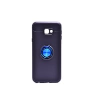 Samsung Galaxy J4 Plus Uyumlu Kılıf Zore Ravel Silikon Kapak (Siyah-Mavi)
