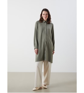 LCW Grace Haki Regular Fit Kadın Gömlek Tunik