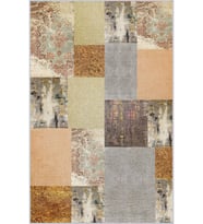 Eliana Home Baskılı, Yıkanabilir Kaymaz Taban Salon Halısı LNA0164-SD1149 100x150 cm (Kahverengi)