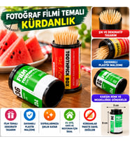 Mey İthalat® Dörtgen Fotoğraf Filmi Şeklinde Kürdanlık Kürdan Tutucu Kutu