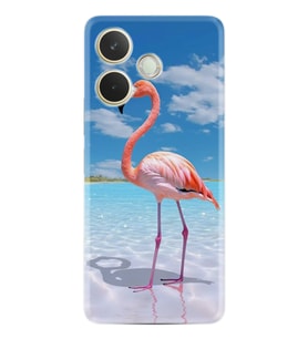 Oppo A5 Pro 5G Kılıf Boutique Baskılı Resimli Okaynus ve Flamingo Pcode -093