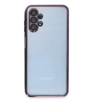 Newface Samsung Galaxy A13 4G Kılıf Razer Lensli Silikon - Mor