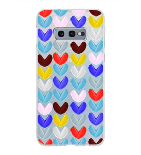 PrintiFy Samsung Galaxy S10e ile Uyumlu 1mm Slim Fit Water Color 1 Baskılı Şeffaf  Kılıf