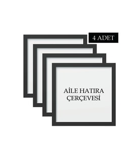 4 Adet Çerçeve Seti Tablo Seti Boş Çerçeve Masa üstü Çerçeve  Hediyelik Çerçeve (Siyah)