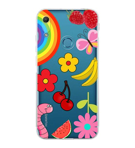 PrintiFy Huawei Y6 ile Uyumlu Water Color 5  Kamera Korumalı Şeffaf  Kılıf