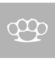 Muşta Araba Sticker siyah 16x9 CM (Beyaz)