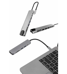 Çevirici Dönüştürücü Adaptör Macbook 3 In 1 Type-c To Hdmı Usb 3.0