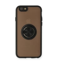 İphone 6 Kılıf Montreal Yüzüklü Kapak - Siyah