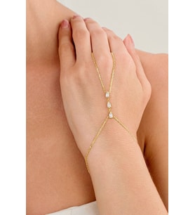 14 K Gold Kaplama 925 Ayar Gümüş Damla Taşlı Şahmeran