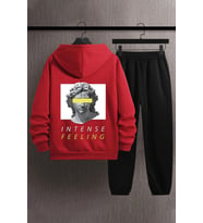 Unisex Aesthetic Eşofman Takımı (A.Kırmızı)