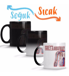 Grey's Anatomy Mk Sihirli Kupa Bardak Porselen