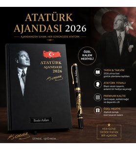 Atatürk Ajandası ve Metal Atatürk Figürlü Kalem