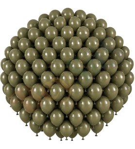 Zeytin Renk Lateks Retro Balon (30 cm) - 100 Adet