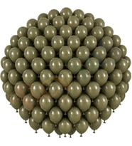 Zeytin Renk Lateks Retro Balon (30 cm) - 100 Adet