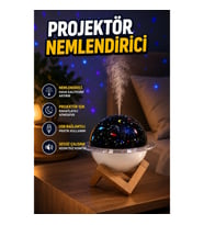 USB Bağlantılı Projektör Işıklı Aromaterapi Destekli Taşınabilir Hava Nemlendirici