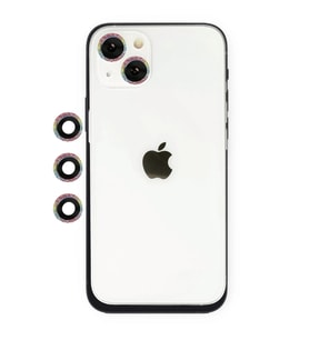 Uray store Apple iPhone 14 Shine Kamera Lens - Rainbow