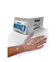 Burpak HDPE İş Temizlik Tek Kullanımlık Şeffaf Eldiven / Büyük Boy / 100 Adetlik 100 Paket - Koli