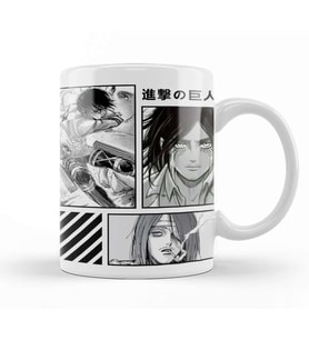 Mikasa And Eren Jaeger Attack On Titan Kupa Bardak Porselen