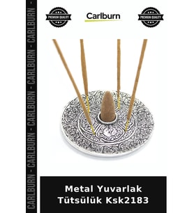 Metal Yuvarlak Tütsülük Şık Hediye Masa Üstü Sunum Ürünü