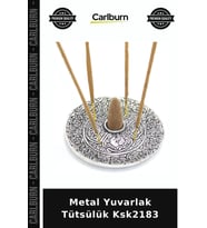 Metal Yuvarlak Tütsülük Şık Hediye Masa Üstü Sunum Ürünü