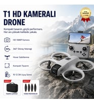 Drone Gri HD Kameralı 360° Dönüşlü taşınabilir T1 Drone