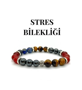 Nelleovana Doğaltaş - Stres Bilekliği - Kaplan Gözü - Akik - Lapis Lazuli - Unisex