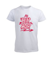 Hip Hop Tasarımlı Tişört (Düz Beyaz)