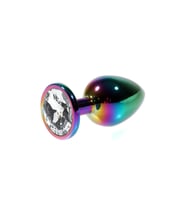 Metal Şeffaf Taşlı Rainbow anl tıkac Orta Boy