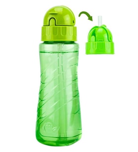 Matara 500 ml Yeşil 1 Adet Plastik Su Matarası 500 cc Pipetli Suluk Okul Suluğu