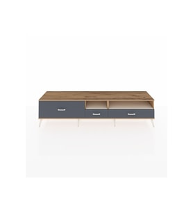 Hyperion TV Ünitesi 2 Raflı 3 Çekmeceli  220x44x51 Çam-Aytaşı/Antrasit