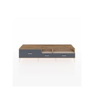 Hyperion TV Ünitesi 2 Raflı 3 Çekmeceli  220x44x51 Çam-Aytaşı/Antrasit