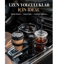 Northcity Çift İçecekli Tepsili Ayarlanabilir Araç Bardaklık Aparatı