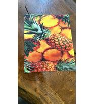 RENKLİ ANANAS RESİMLİ ARMA DİKİŞ APLİKE 23X19 CM