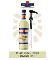 Kahve ve Kokteyl Şurubu Ananas Aromalı 70 CL + POMPA Simonelli