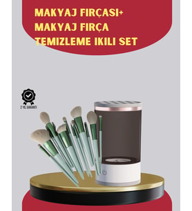 Profesyonel 13’lü Makyaj Fırçası + USB Fırça Temizleyici İkili Set