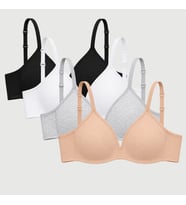Kadın Pamuklu Balensiz Dolgusuz 4'lü Paket İlk Sütyenim BB2322
