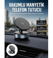 Çok Yönlü Döner Başlıklı Vakumlu Araç Telefon Standı – Sert Yollarda Stabil Kullanım Yeni Nesil