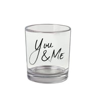 You Me Yazılı Viski Bardağı - Yazılı Bardak (Şeffaf)