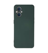 Oppo Reno 7 Lite Kılıf Nano İçi Kadife Silikon - Koyu Yeşil
