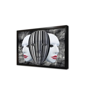 Maske Çerçeveli Cam Tablo