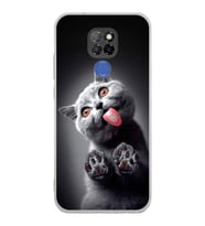 PrintiFy General Mobile GM 20 ile Uyumlu Kedi 2 Kamera Korumalı Şeffaf Kılıf