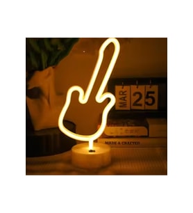 Neon Gitar Masa Lambası