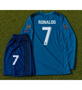 cristiano Ronaldo 2018 Kiev R,e,a,l, M,a,d,r,i,d, Uzun Kollu Çocuk Forması 2Li Set