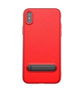 iPhone X/XS 5.8 Baseus Happy Watching Standlı Kılıf (Kırmızı)