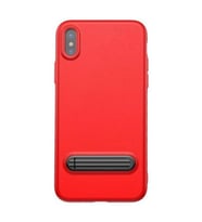 iPhone X/XS 5.8 Baseus Happy Watching Standlı Kılıf (Kırmızı)