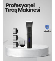 Şarjlı Tıraş Makinesi –Dijital Ekranlı, Hızlı Şarjlı, Profesyonel Kesim Seti