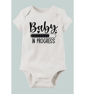 Unisex Bebek Beyaz Organik Baskılı Pamuklu Body